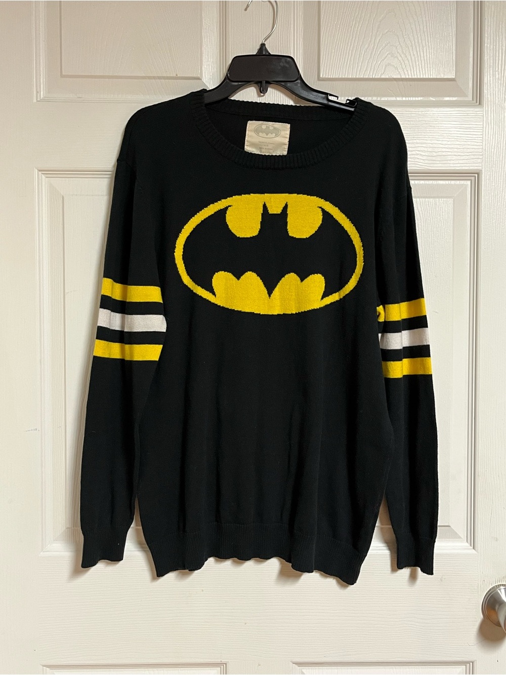 DC Comics Black and Yellow Batman Logo Crewneck Sweater